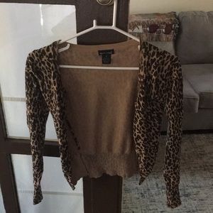 Cheetah print cardigan